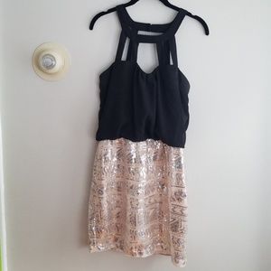 Black and sequin party dress